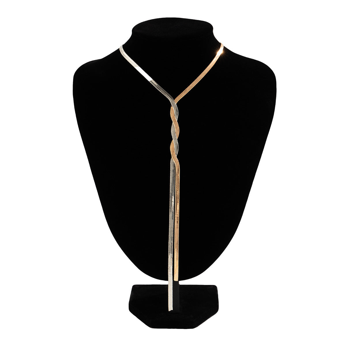 Collar en Y de Eslabones Retorcidos