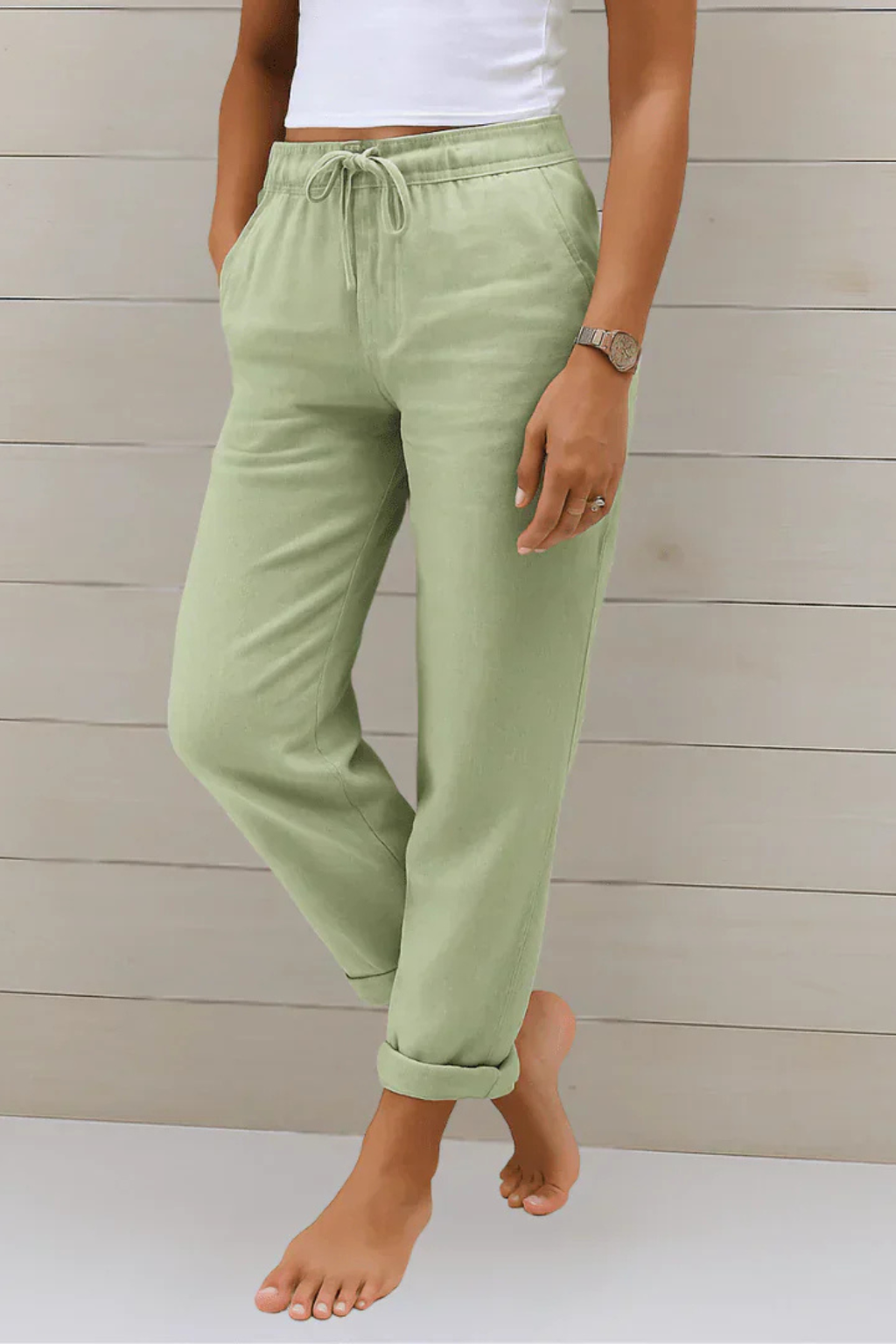 Pantalón Fluido con Cintura Elástica