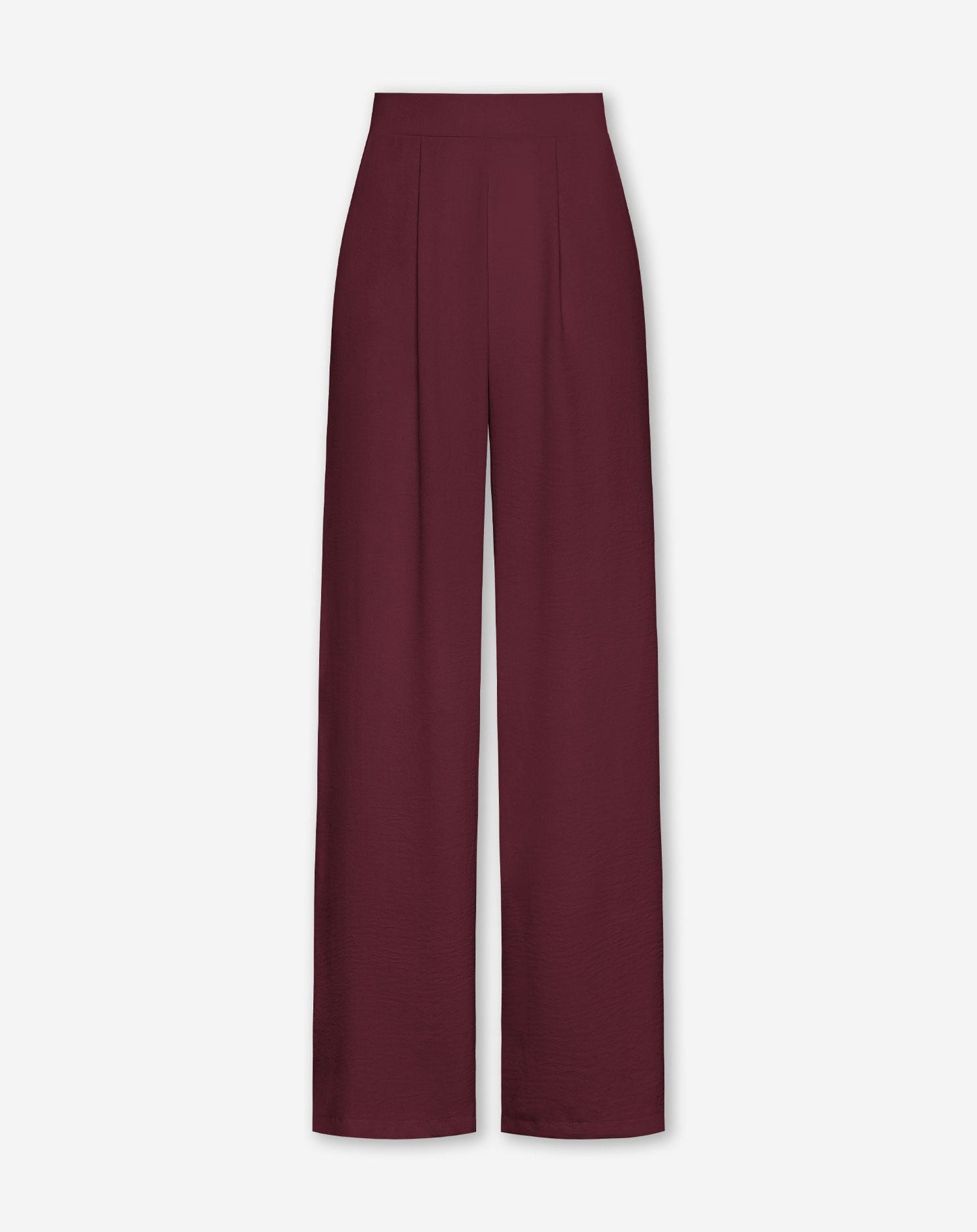 Pantalón Julie de Most Wanted en color burdeos, con estilo ajustado y tela suave, para un look moderno y cómodo.