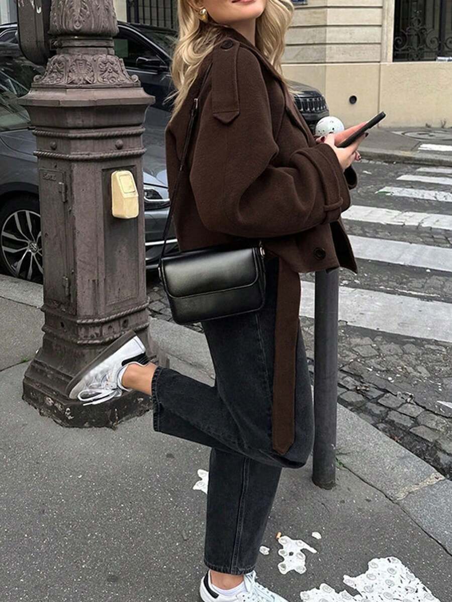 Chaqueta Cruzada de Corte Estructurado