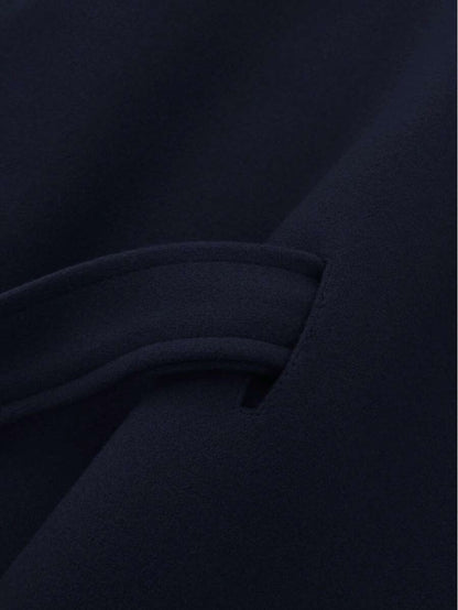 Capa Elegante de Lana con Cinturón