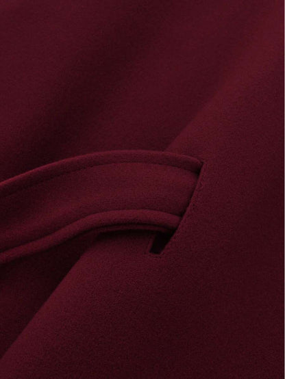 Capa Elegante de Lana con Cinturón