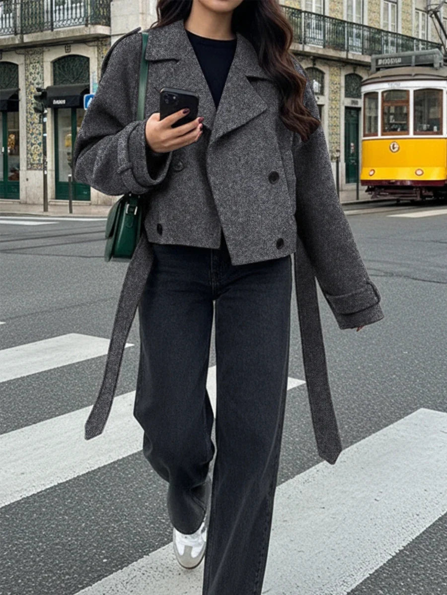 Chaqueta Cruzada de Corte Estructurado