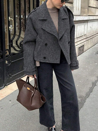 Chaqueta Cruzada de Corte Estructurado