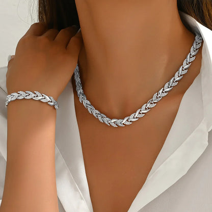 Claudia | Conjunto de Collar y Pulsera de Espiga