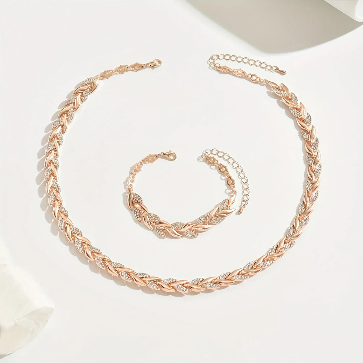 Claudia | Conjunto de Collar y Pulsera de Espiga