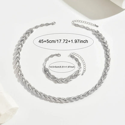 Claudia | Conjunto de Collar y Pulsera de Espiga