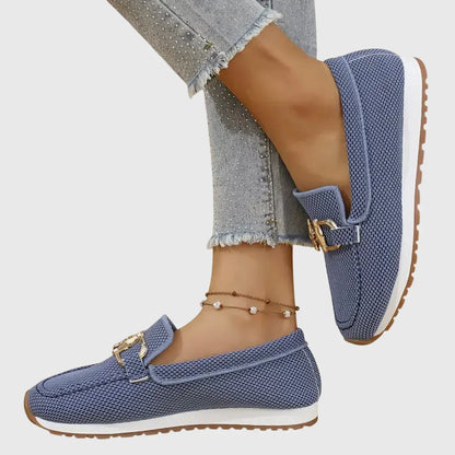 Chiara | Mocasines Ortopédicos Transpirables con Detalle Dorado