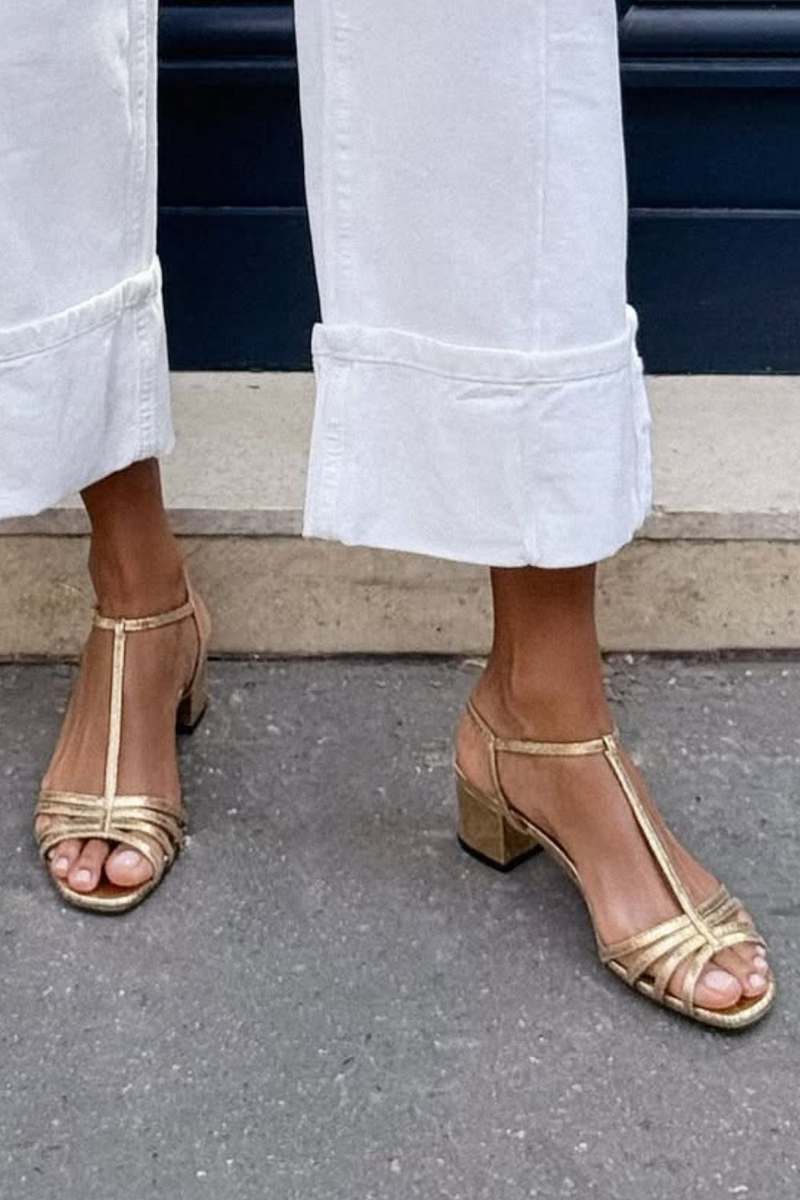 Luz | Sandalias Elegantes de Tacón Bajo