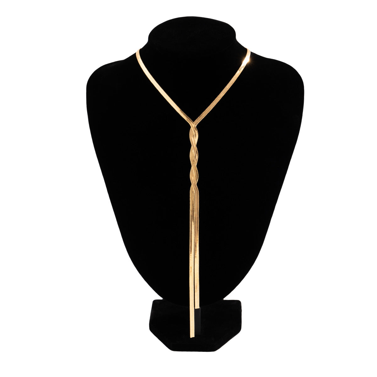 Collar en Y de Eslabones Retorcidos
