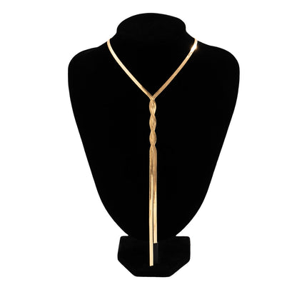 Collar en Y de Eslabones Retorcidos