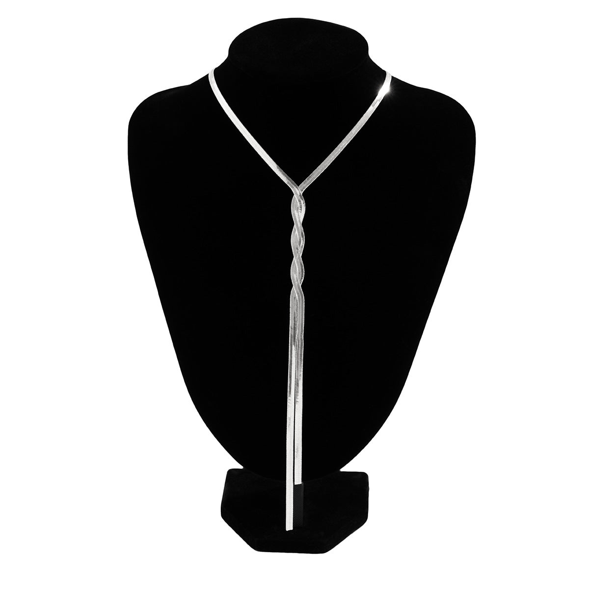 Collar en Y de Eslabones Retorcidos