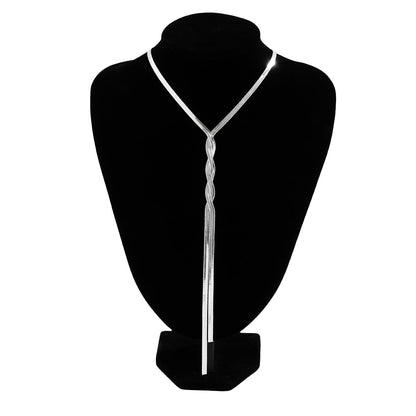 Collar en Y de Eslabones Retorcidos