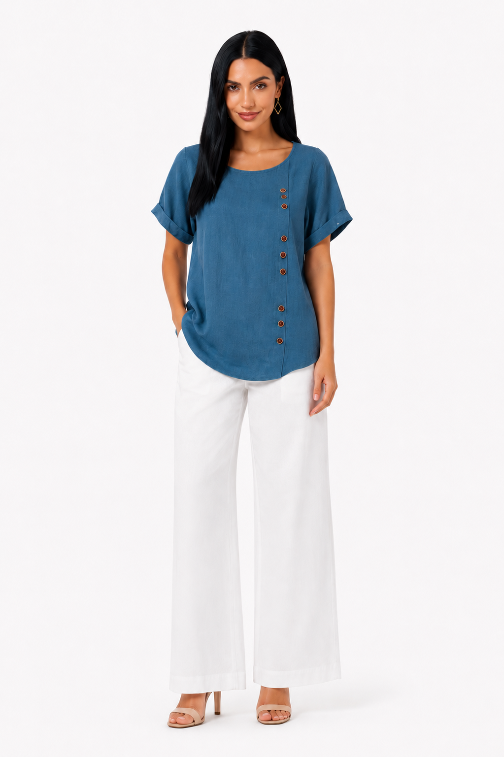 Camisa cómoda y elegante Vera Serrat Estela, con diseño moderno y tejido suave, ideal para ocasiones casuales y formales.