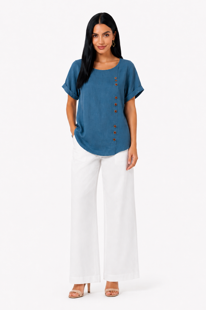 Camisa cómoda y elegante Vera Serrat Estela, con diseño moderno y tejido suave, ideal para ocasiones casuales y formales.