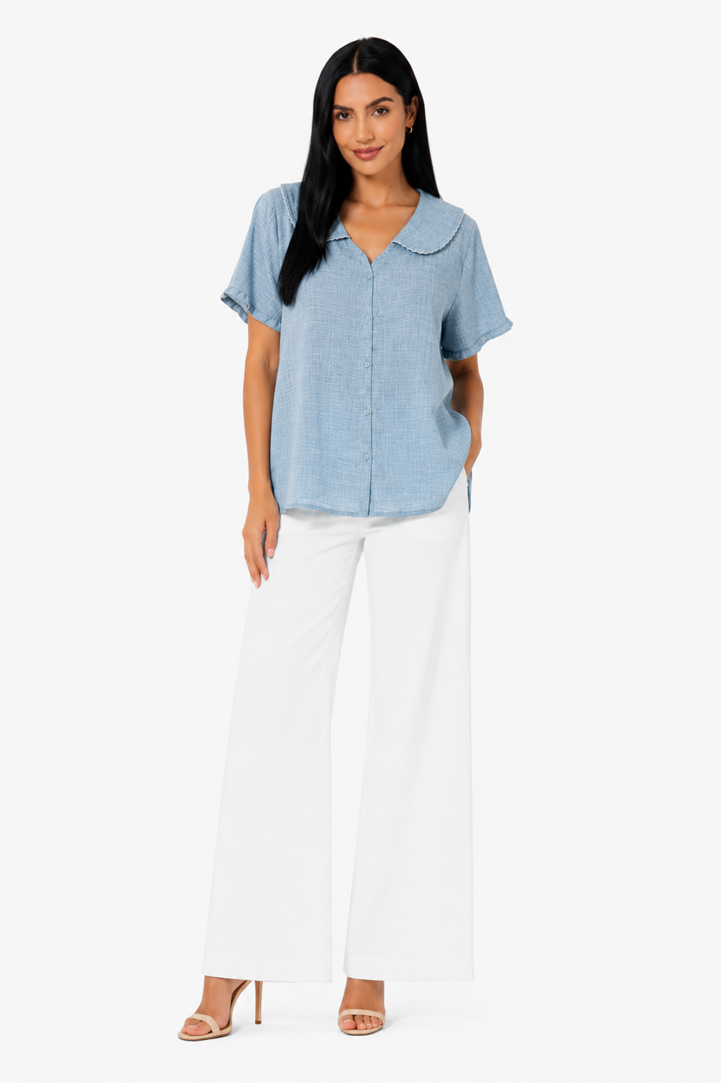 Blusa ligera Adela de estilo romántico de Vera Serrat, con detalles delicados y corte elegante para un look femenino.
