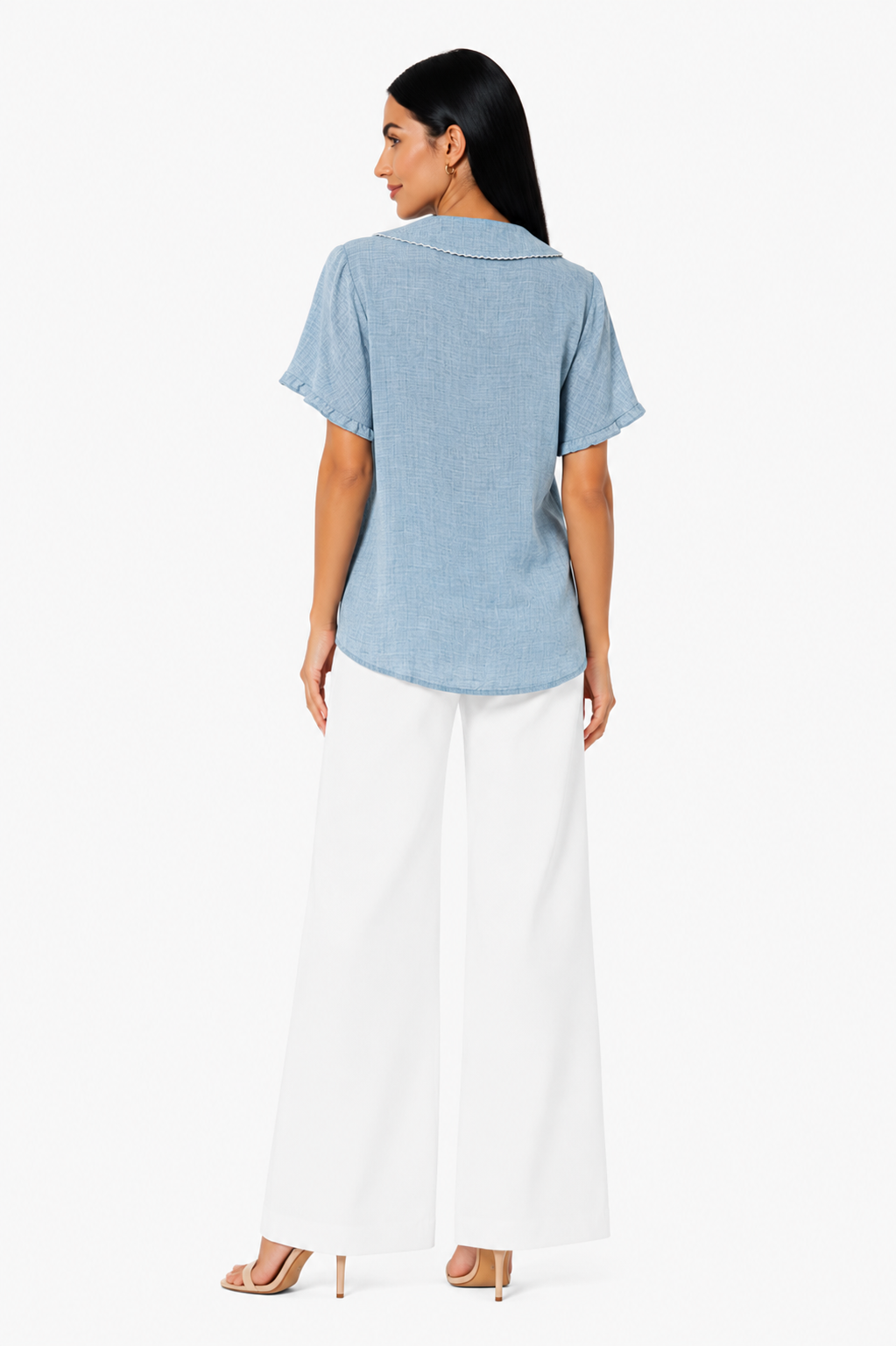 Blusa ligera Adela de estilo romántico de Vera Serrat, con detalles delicados y diseño femenino en color suave.
