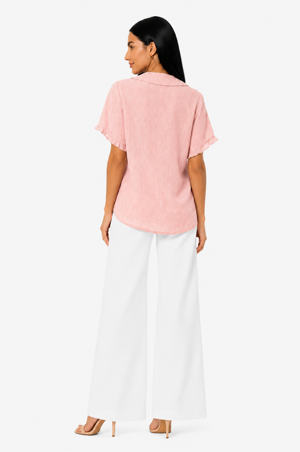 Blusa ligera de estilo romántico Adela de Vera Serrat, con detalles delicados y diseño femenino en color suave.