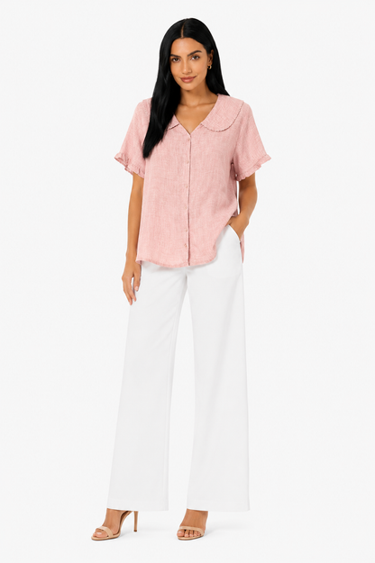 Blusa ligera Adela de estilo romántico de Vera Serrat, con detalles delicados y diseño femenino, en color suave.