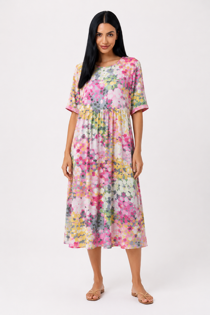 Ana | Vestido midi floral suelto y ligero