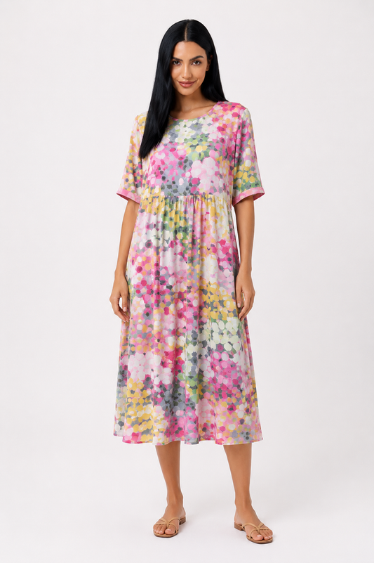 Ana | Vestido midi floral suelto y ligero