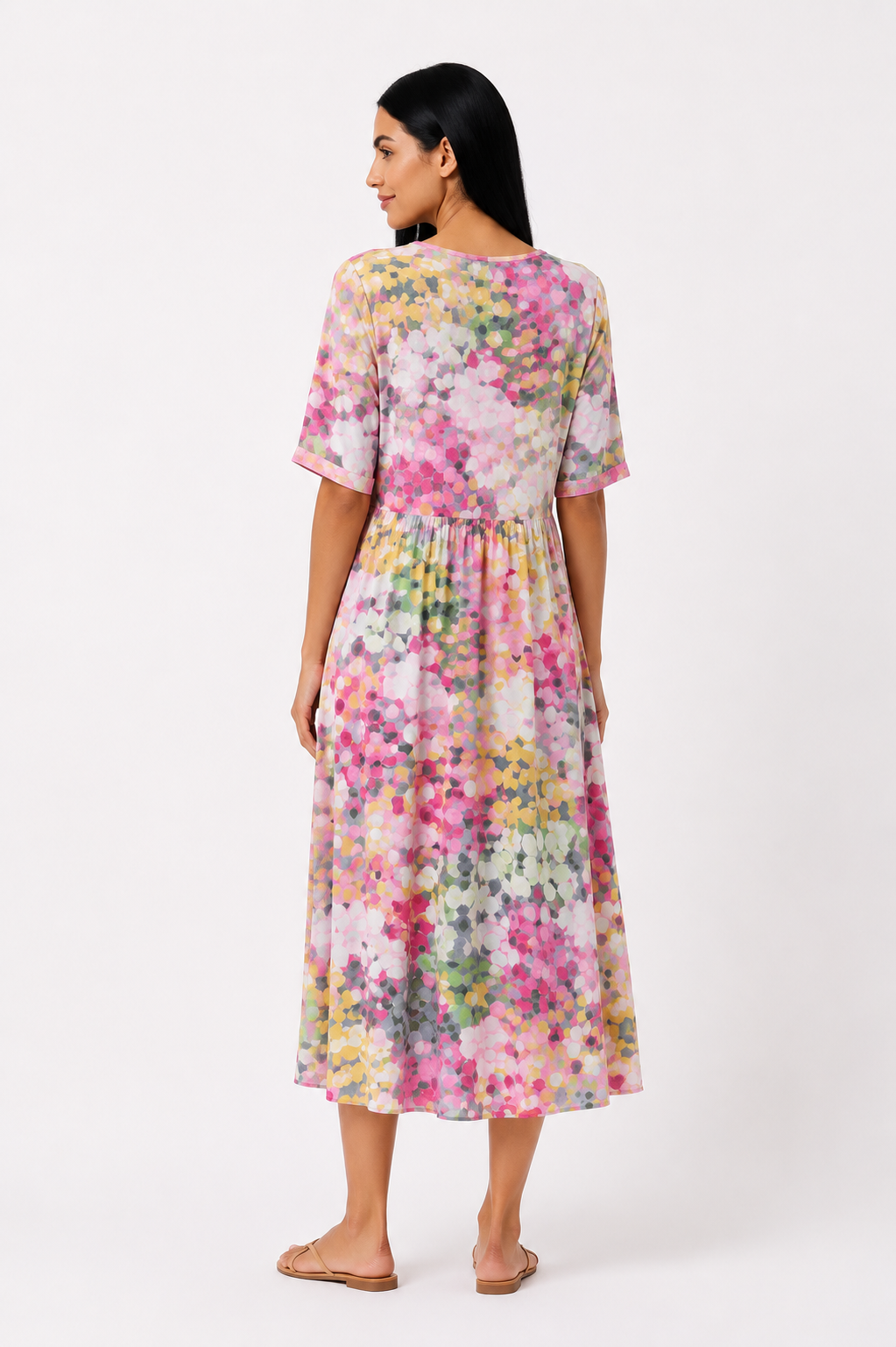 Ana | Vestido midi floral suelto y ligero