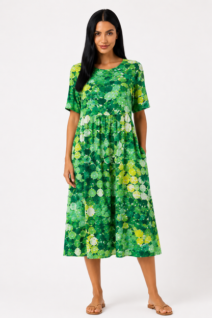 Ana | Vestido midi floral suelto y ligero