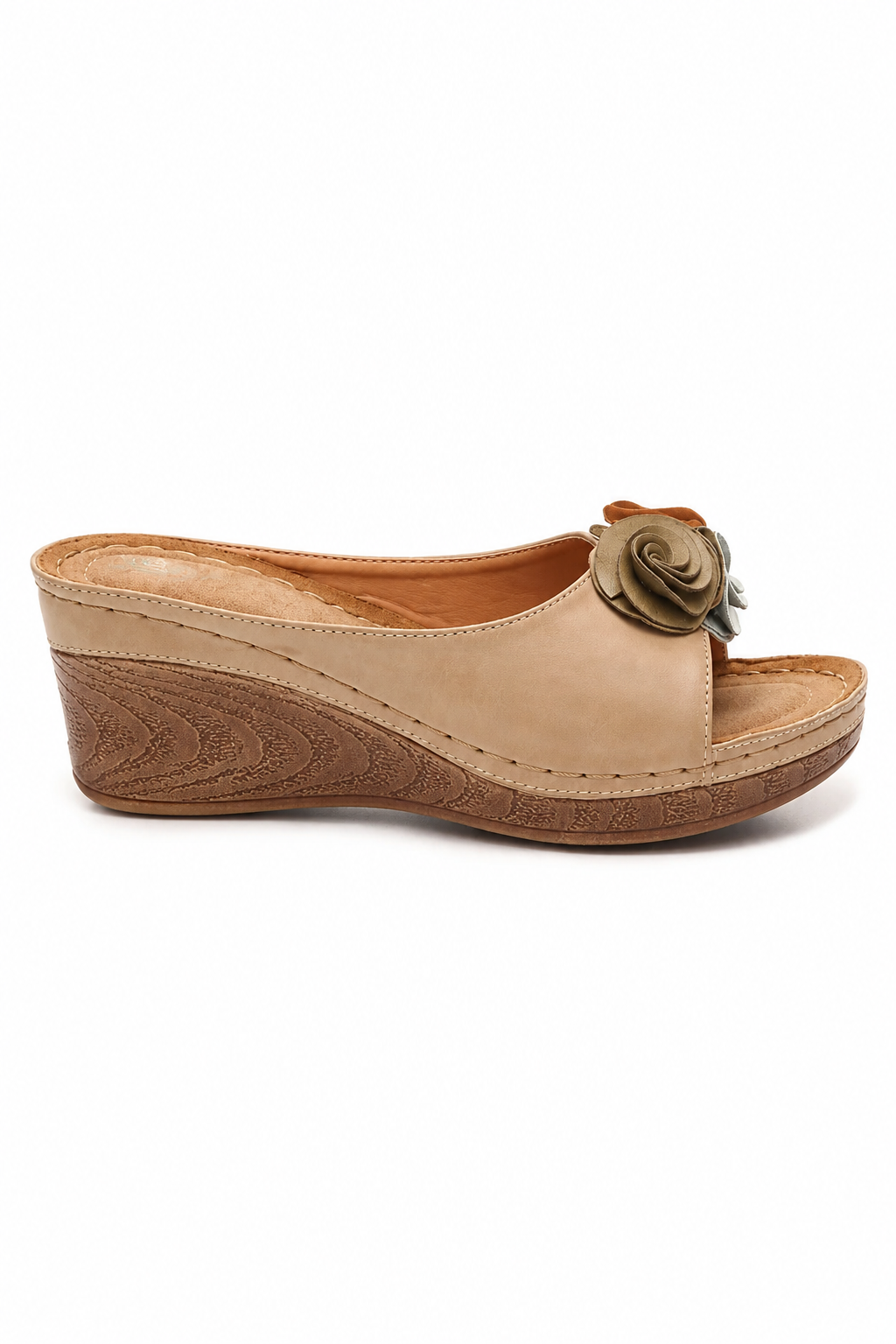 Inés | Sandalias de Cuña con Detalle Floral