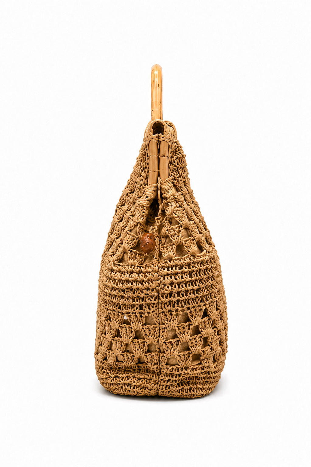 Bolso de mano Vera Serrat en color natural, tas elegante con detalles de cuero y asa ajustable, estilo sofisticado y versátil.