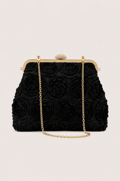 Bolso de mano elegante Vera Serrat Flora con diseño sofisticado y detalles en tonos neutros, ideal para ocasiones especiales.