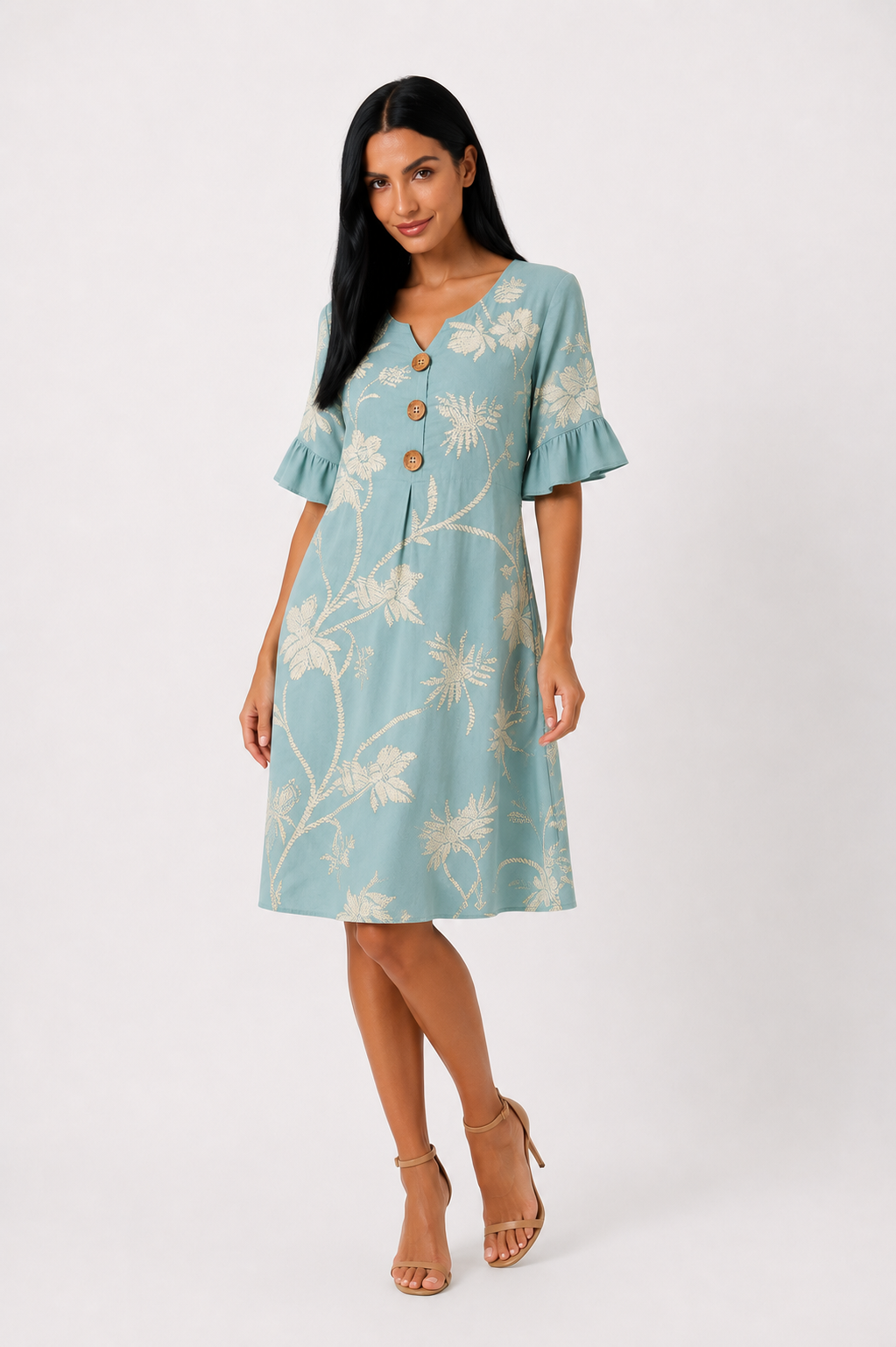 Vestido Serena de Vera Serrat, vestido largo con detalles elegantes y diseño fresco, en colores suaves y tejidos ligeros.