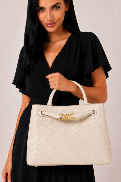 Bolso de tejido diario índigo de Vera Serrat, sac de moda con diseño artesanal y asa resistente, para uso cotidiano.