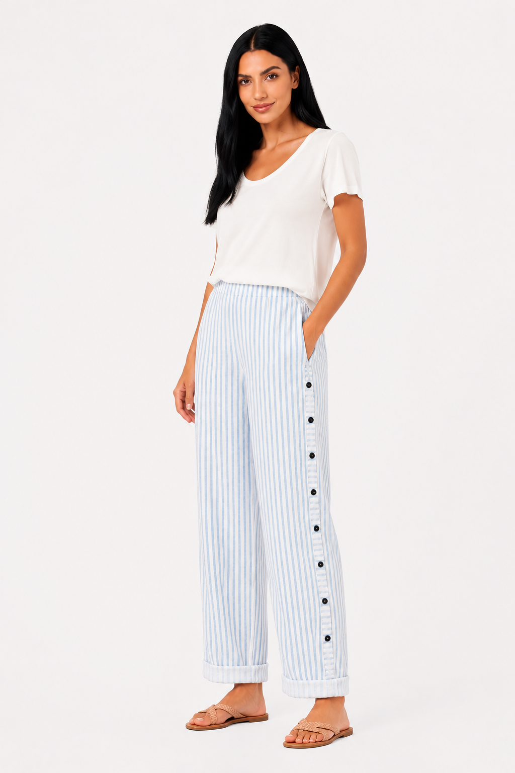 Pantalón confort Talia de Vera Serrat, tela suave y cómoda, en color neutro, con diseño moderno y ajuste relajado.