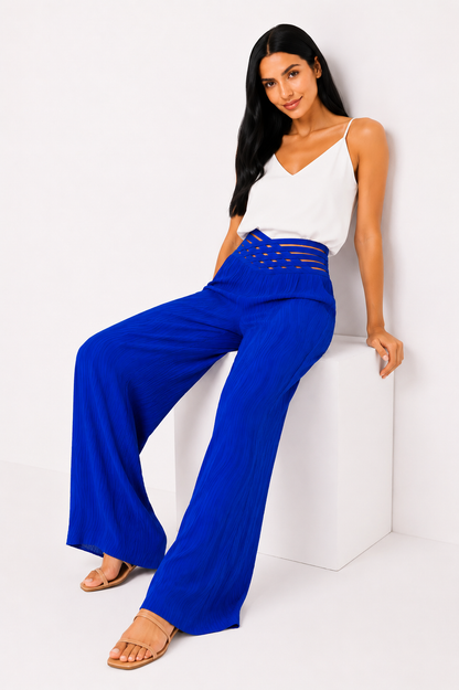 Pantalón de cintura alta Emma de Vera Serrat, en color negro, con diseño ajustado y detalles elegantes para mujer.