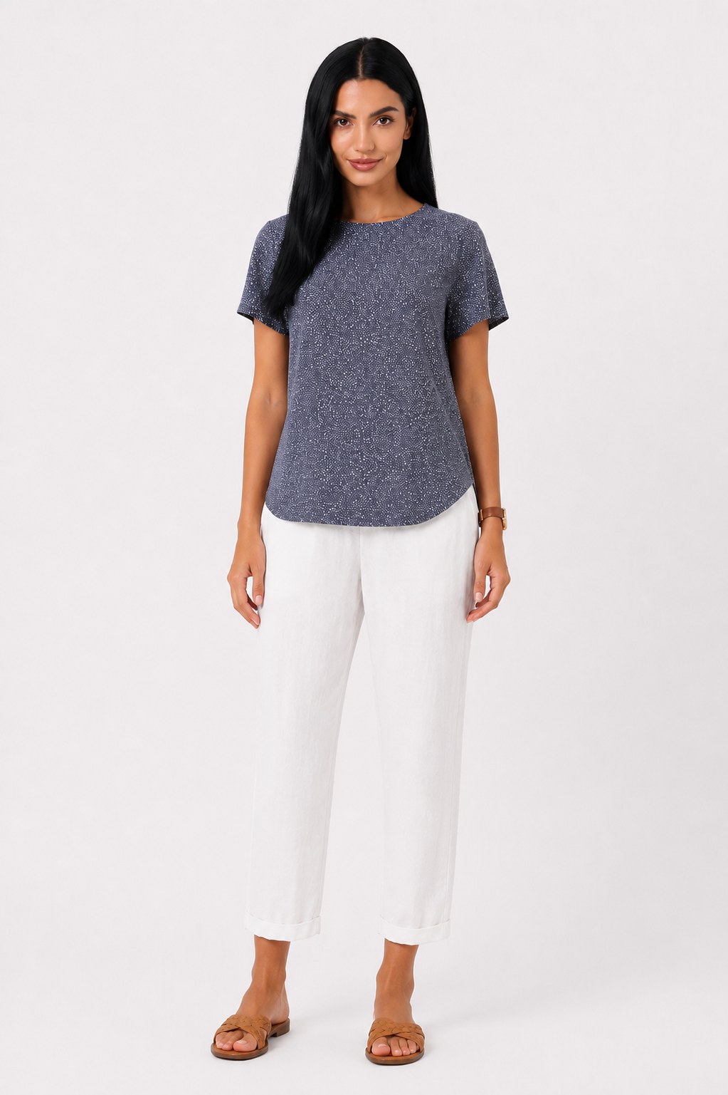 Pantalón recto de lino ligero Vera Serrat Aitana con bolsillos, estilo cómodo y casual para mujer.