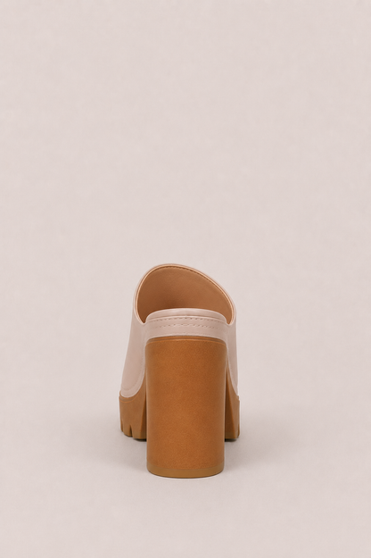 Sandalias de plataforma Mireya de Vera Serrat con tacón ancho y diseño elegante, ideales para verano y ocasiones especiales.