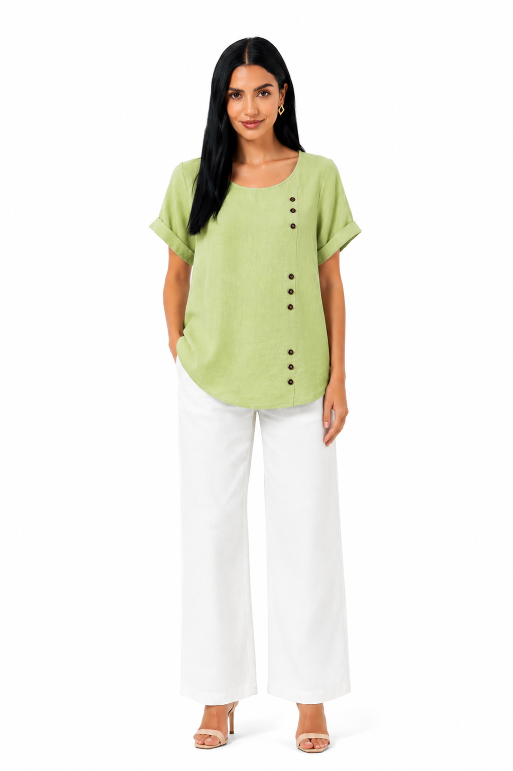 Camisa cómoda y elegante Vera Serrat Estela, de estilo casual con diseño moderno y tela suave en color neutro.
