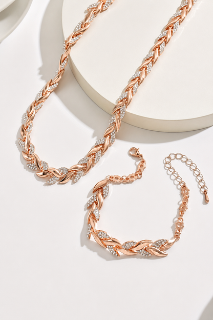 Conjunto de collar y pulsera de espiga de Vera Serrat, en diseño elegante y moderno para accesorios de moda.