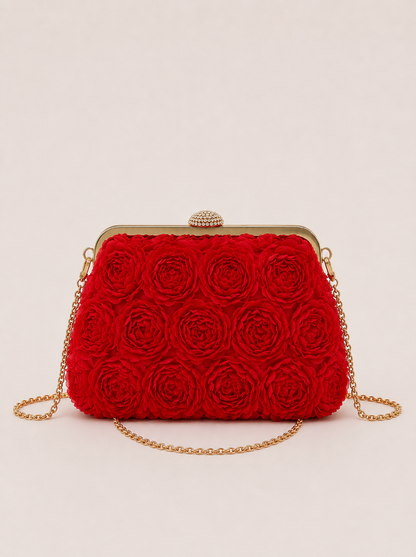 Bolso de mano elegante Vera Serrat Flora en color neutro, con diseño sofisticado y detalles artesanales para ocasiones especiales.