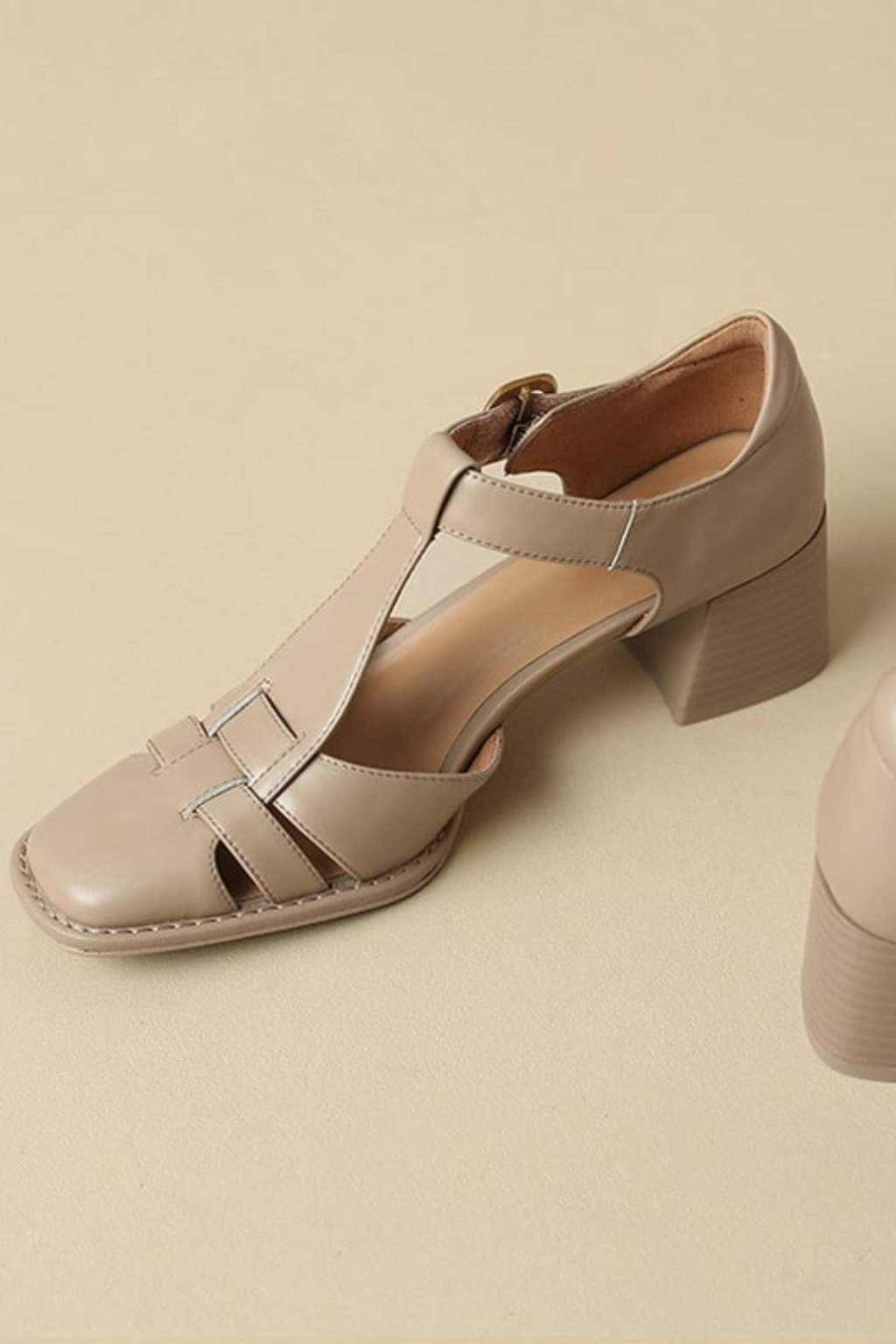 Marina | Sandalias de Tacón con Puntera Cuadrada
