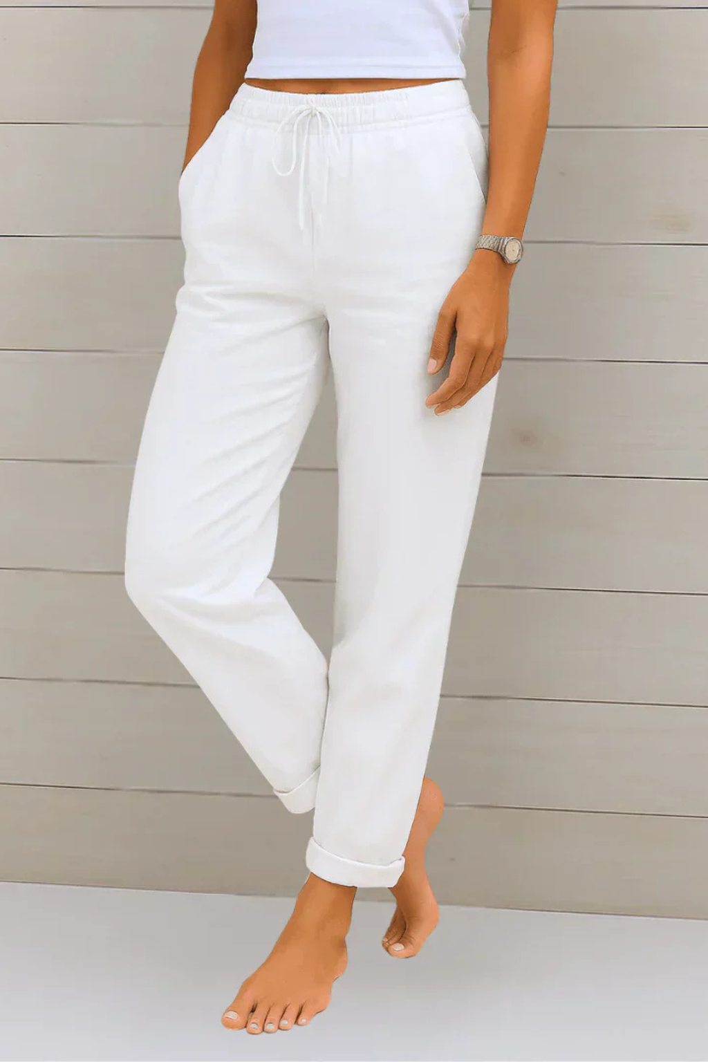 Pantalón Fluido con Cintura Elástica