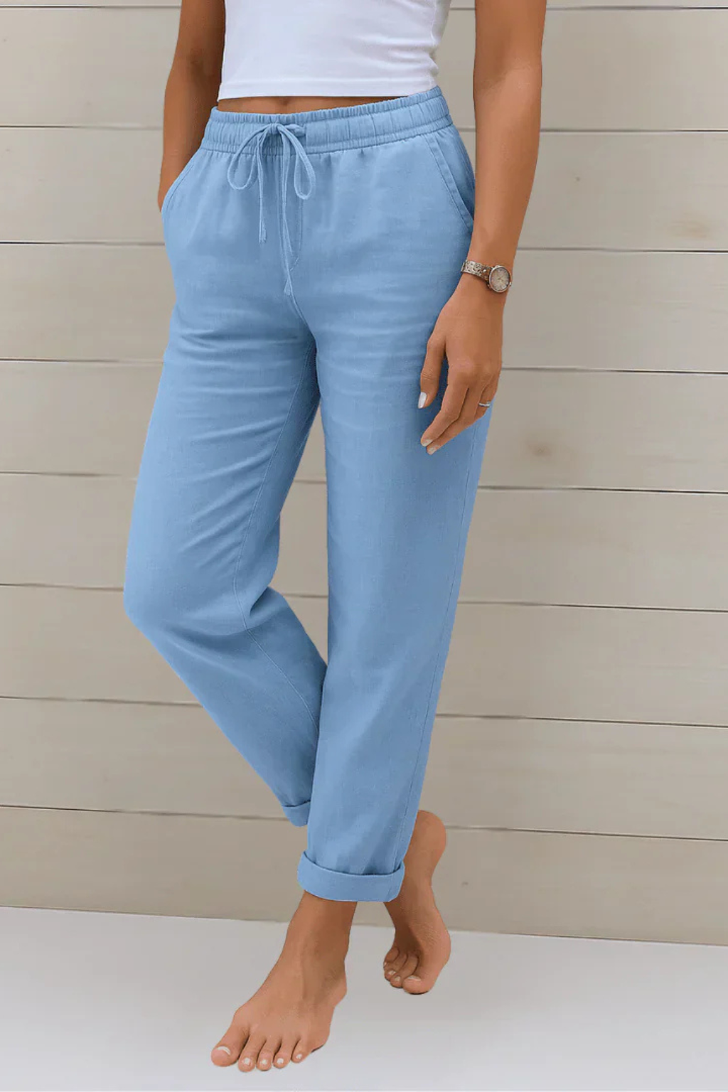 Pantalón Fluido con Cintura Elástica