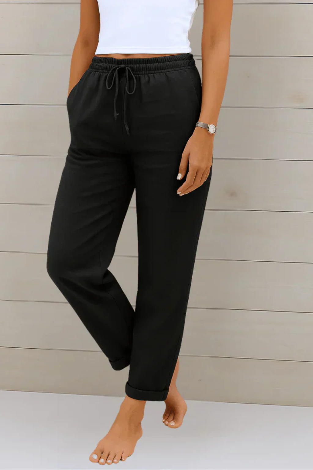 Pantalón Fluido con Cintura Elástica