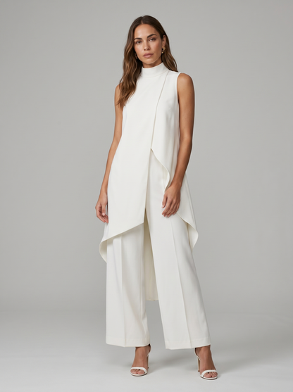 Conjunto Elegante Asimétrico de Dos Piezas