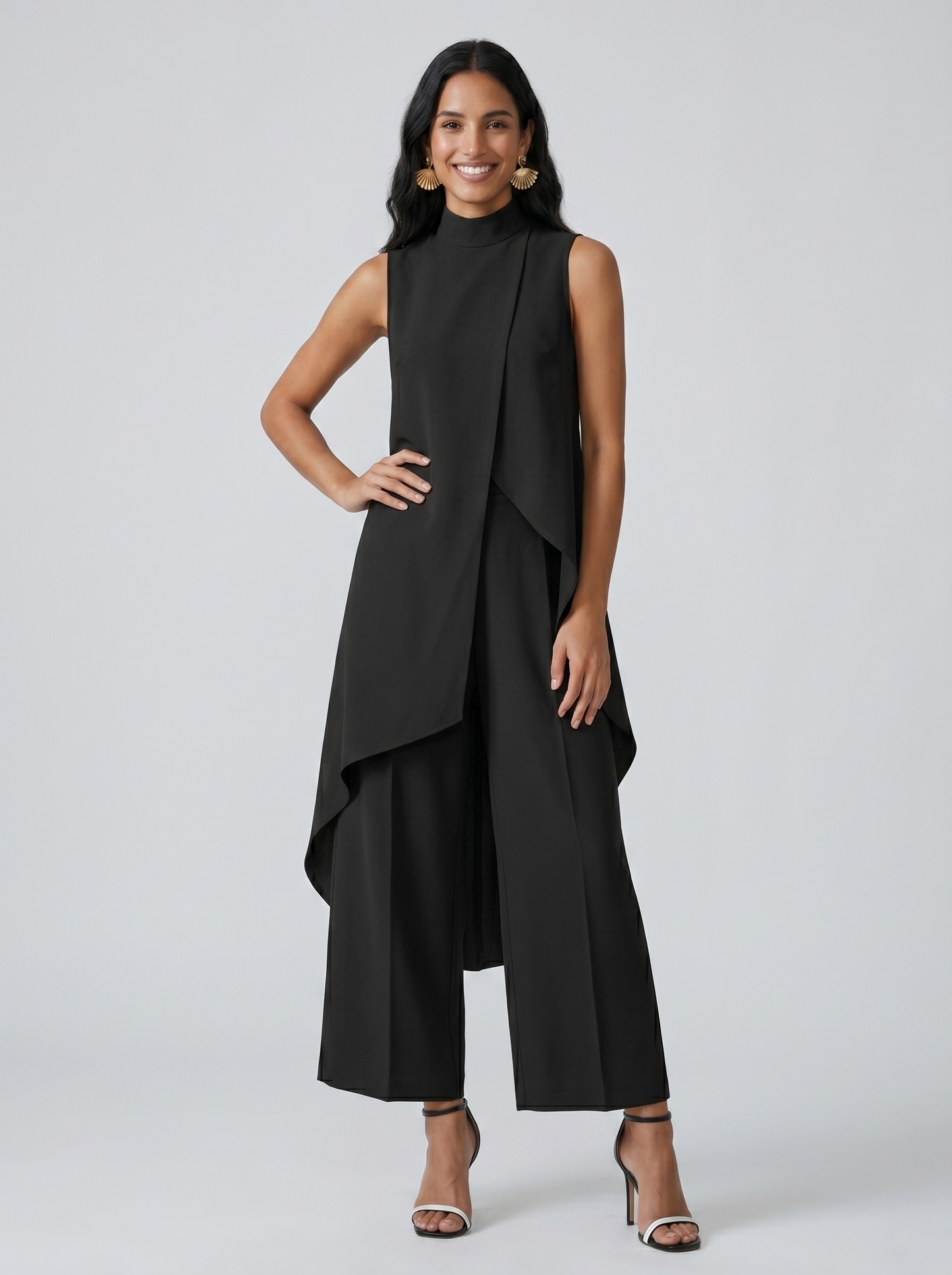 Conjunto Elegante Asimétrico de Dos Piezas