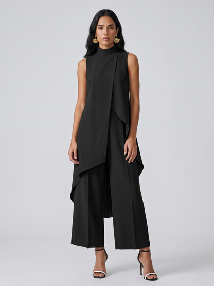 Conjunto Elegante Asimétrico de Dos Piezas