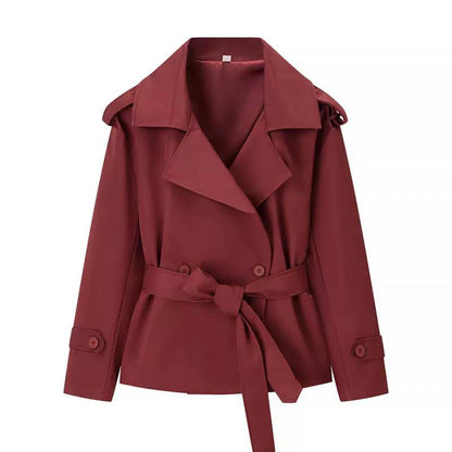 Trench Cruzado Elegante con Cinturón