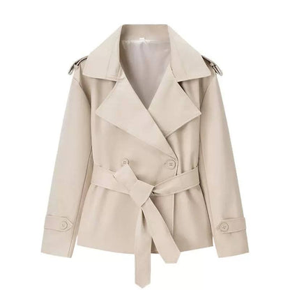 Trench Cruzado Elegante con Cinturón