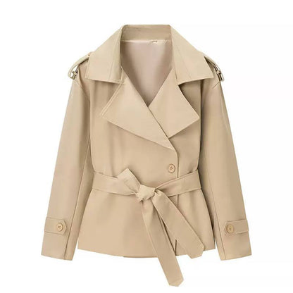 Trench Cruzado Elegante con Cinturón