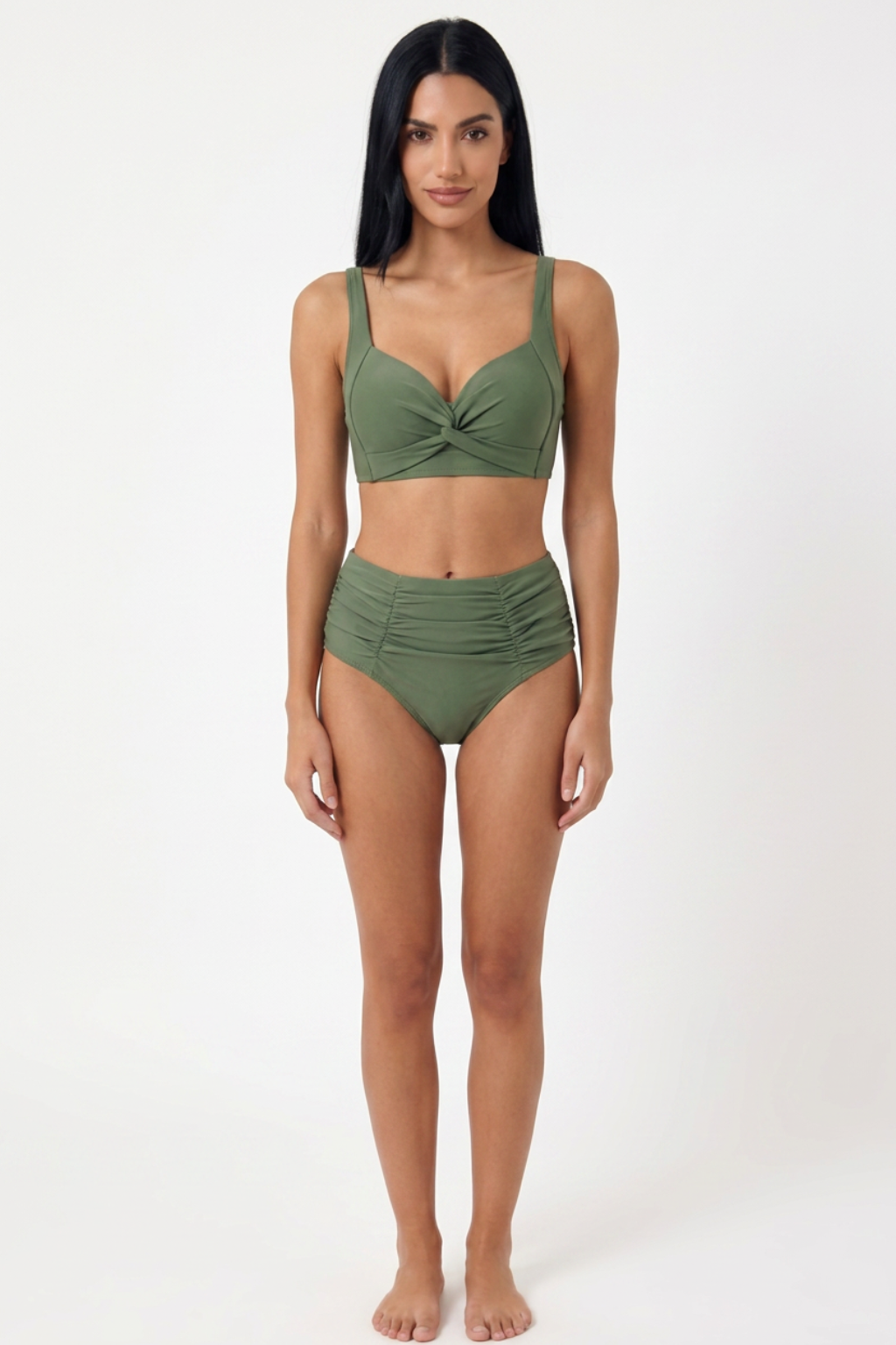Bikini moldeador de cintura alta de Vera Serrat con diseño ajustado y soporte en color negro, ideal para realzar la figura.